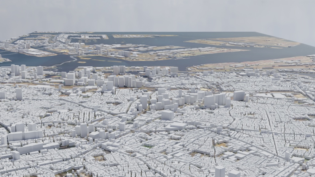 ODAIBA MAP お台場周辺 広域3Dマップ | 3D Model