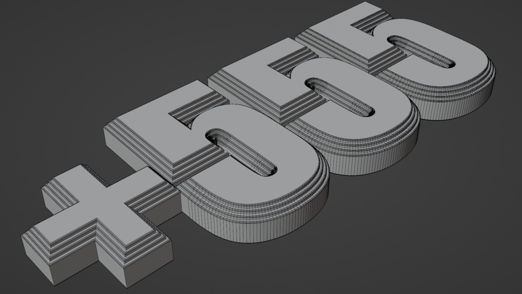 【開運】上乗せ+555【3Dプリント出力可能】 | 3D Model