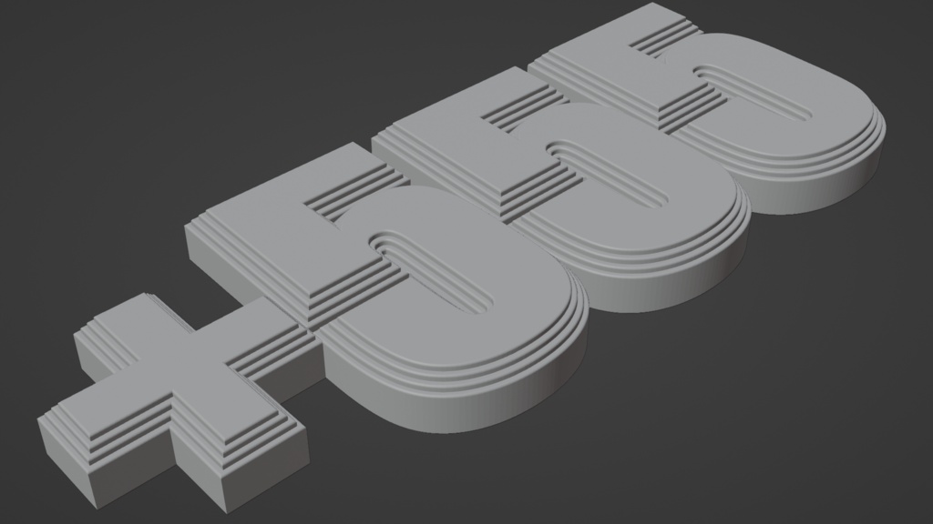 【開運】上乗せ+555【3Dプリント出力可能】 | 3D Model