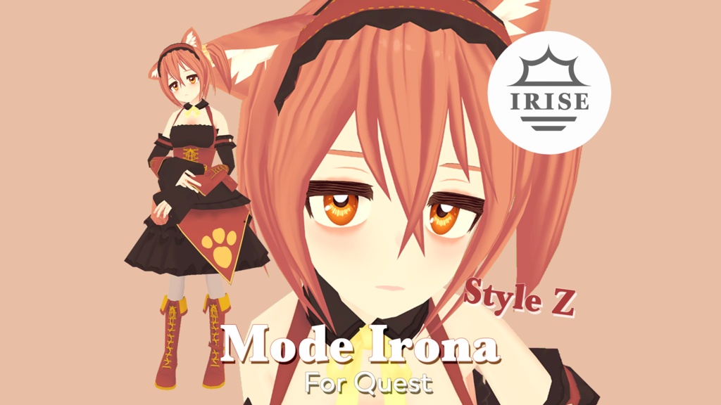 モード・イロナ(Mode Irona) For Android (Quest) - VRChat Android(Quest)向け 3Dアバターモデル