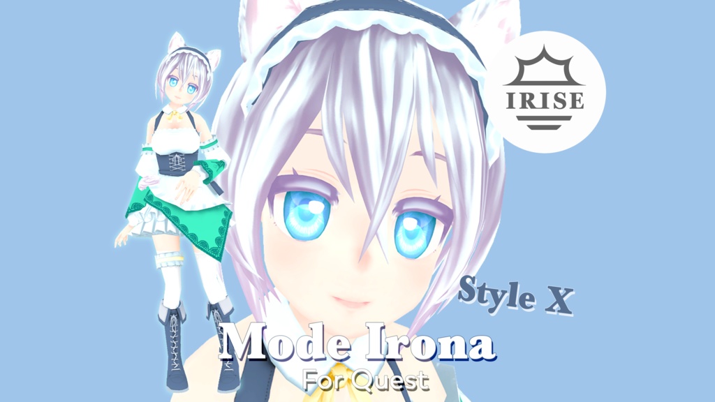 モード・イロナ(Mode Irona) For Android (Quest) - VRChat Android(Quest)向け 3Dアバターモデル