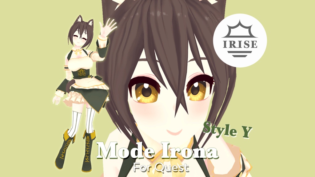 モード・イロナ(Mode Irona) For Android (Quest) - VRChat Android(Quest)向け 3Dアバターモデル