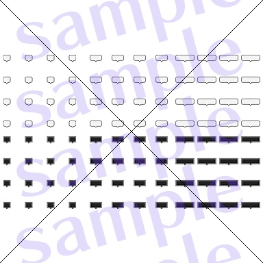 pictSQUARE用エフェクト ふきだしテンプレート2デザイン×3サイズ