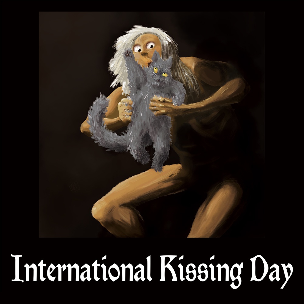 International Kissing Day(国際キスの日)ステッカー
