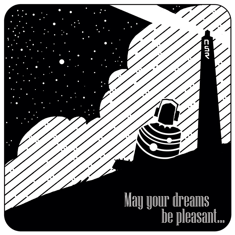 DJ SUBモノクロ蓄光ステッカー