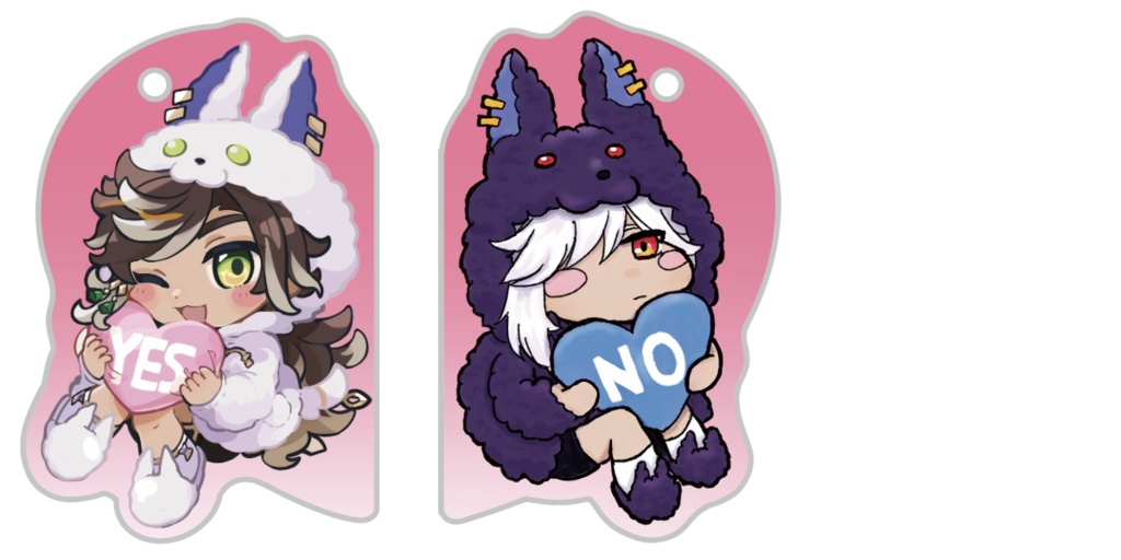 くっつく！YES/NOアクリルキーホルダー