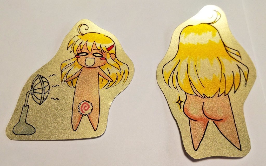 わなみんメタリックステッカー(2枚セット)