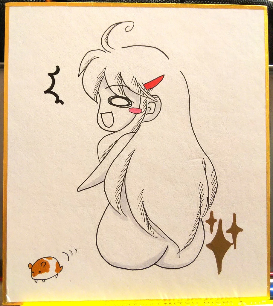 イラスト色紙(わなみん)