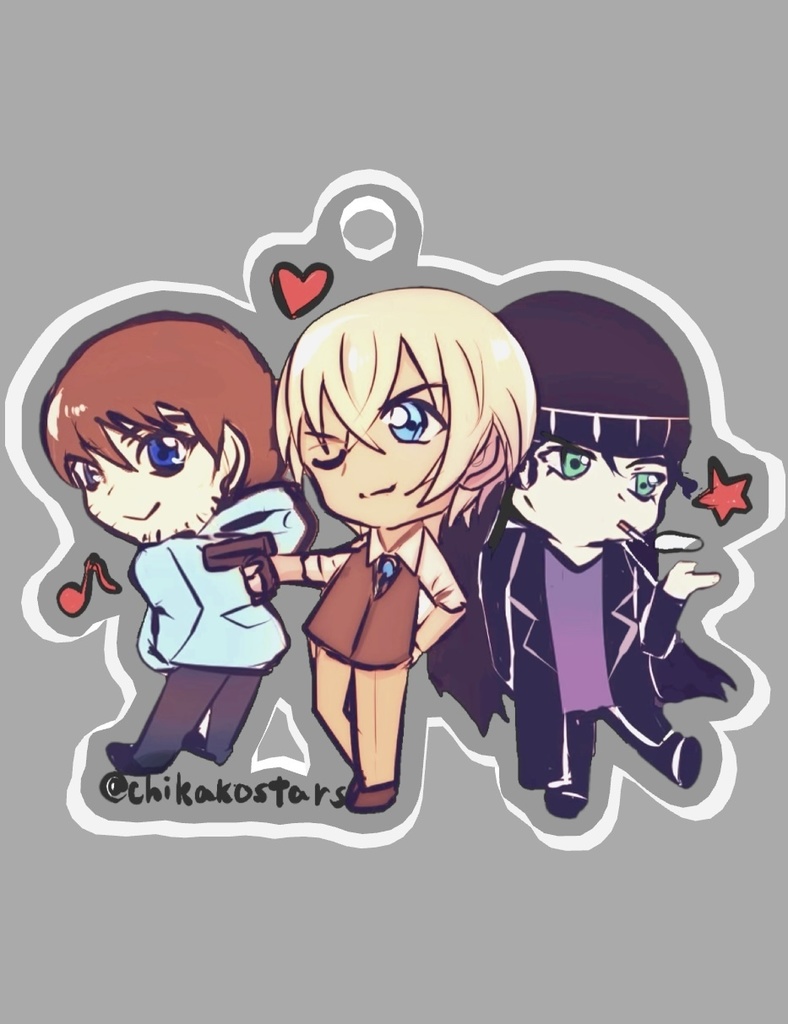 ウィスキートリオアクリルキーホルダー 送料無料