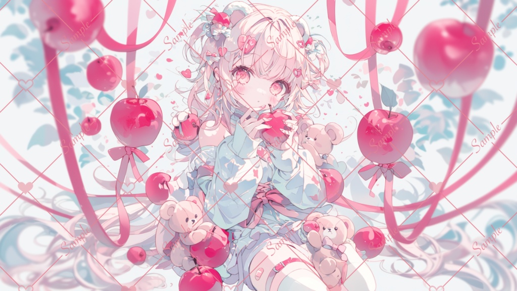 リボンとりんご Ribbons and apples