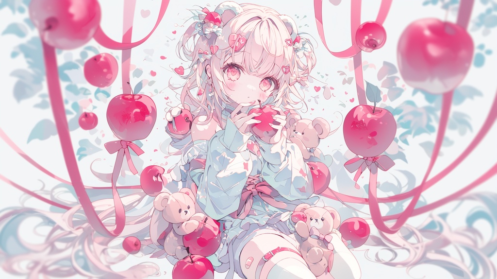 リボンとりんご Ribbons and apples