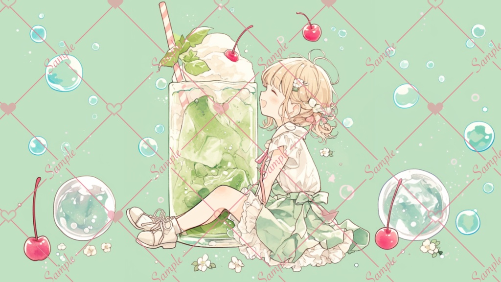 ふわシュワ♡メロンクリームソーダ Fuwa-Shuwa♡Melon Cream Soda