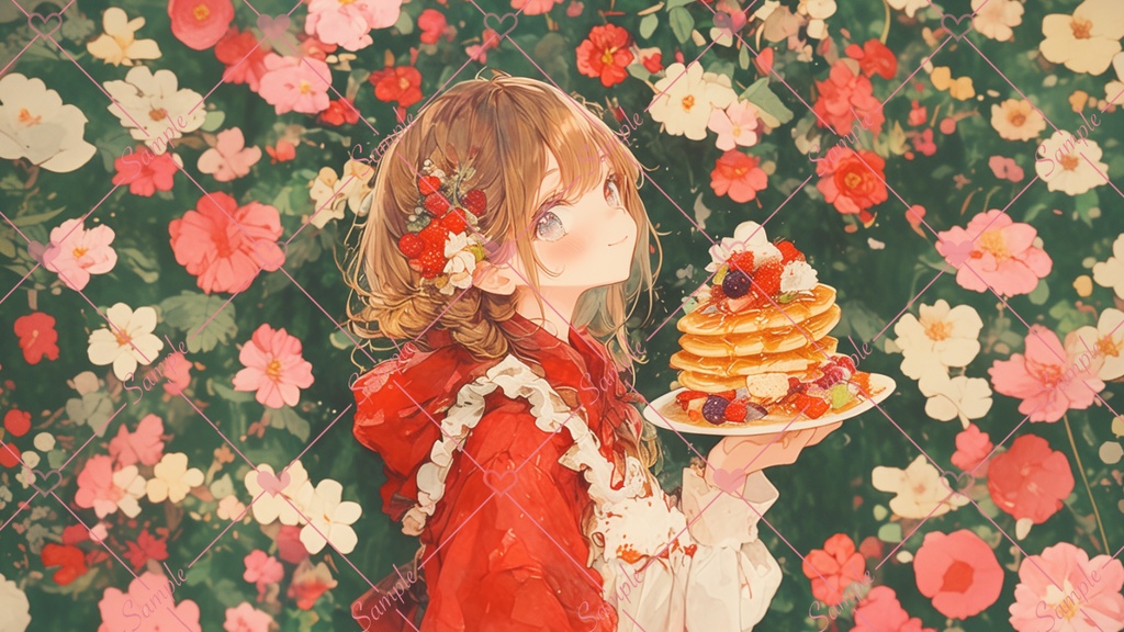 花の森パンケーキ Pancakes in the Flower Forest