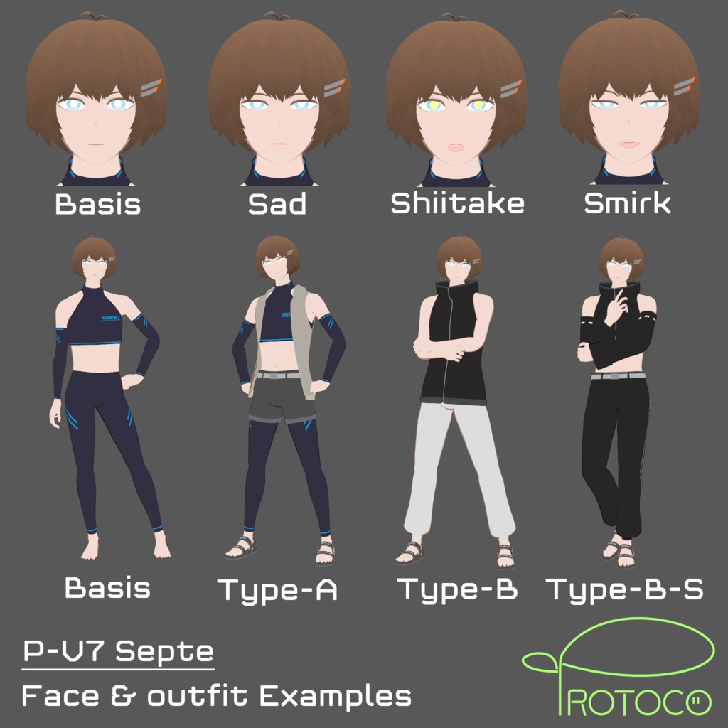 【EOL】P-V7 Septe(セプテ)【VRChat対応アバター】