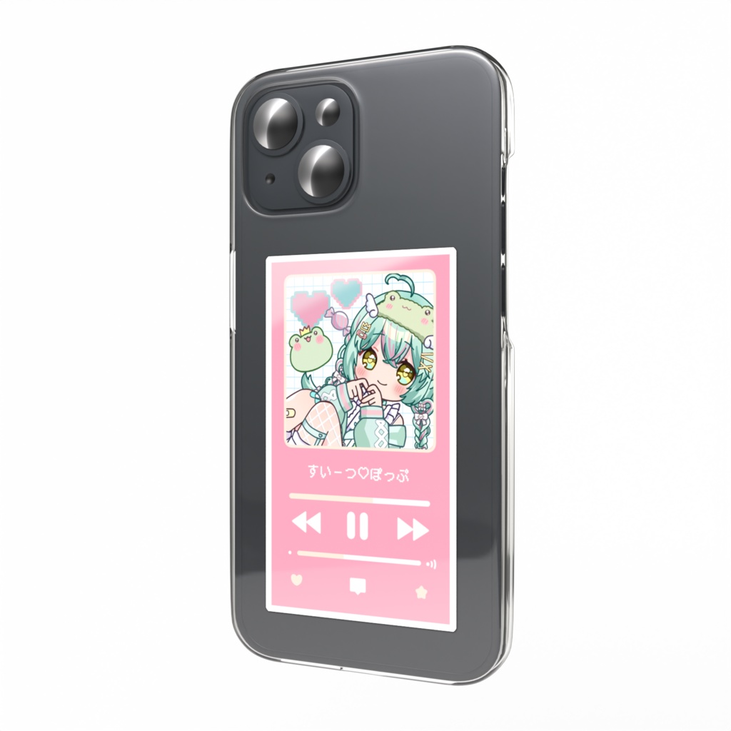 【雨音けろ2ndオリ曲MV公開記念グッズ】すいーつ♡ぽっぷ再生画面風スマホステッカー