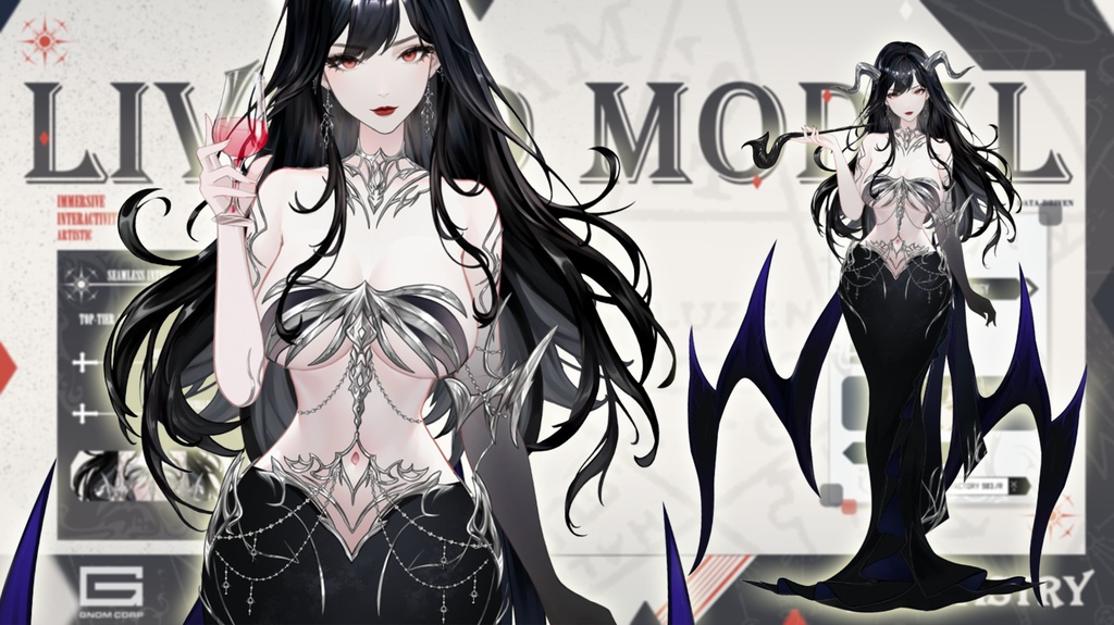 Live 2 dモデル:witchX暗影のキスCharlotte