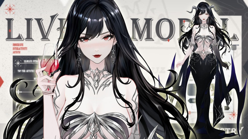 Live 2 dモデル:witchX暗影のキスCharlotte