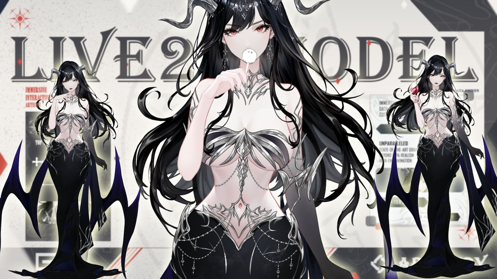 Live 2 dモデル:witchX暗影のキスCharlotte