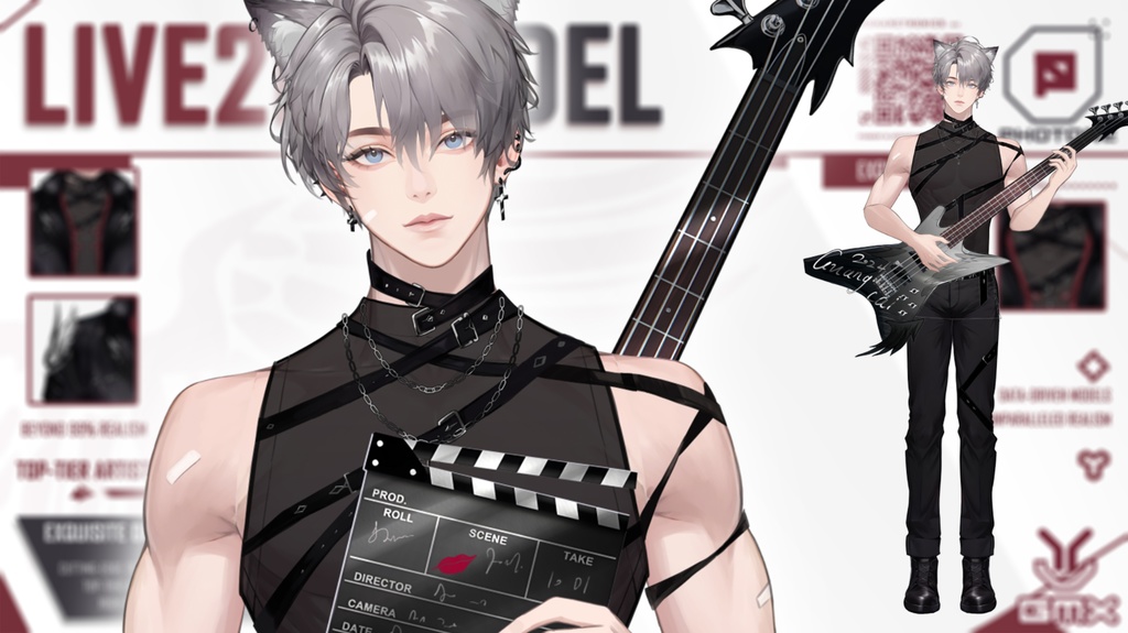 live 2 dモデル:Boy 1 Bassist