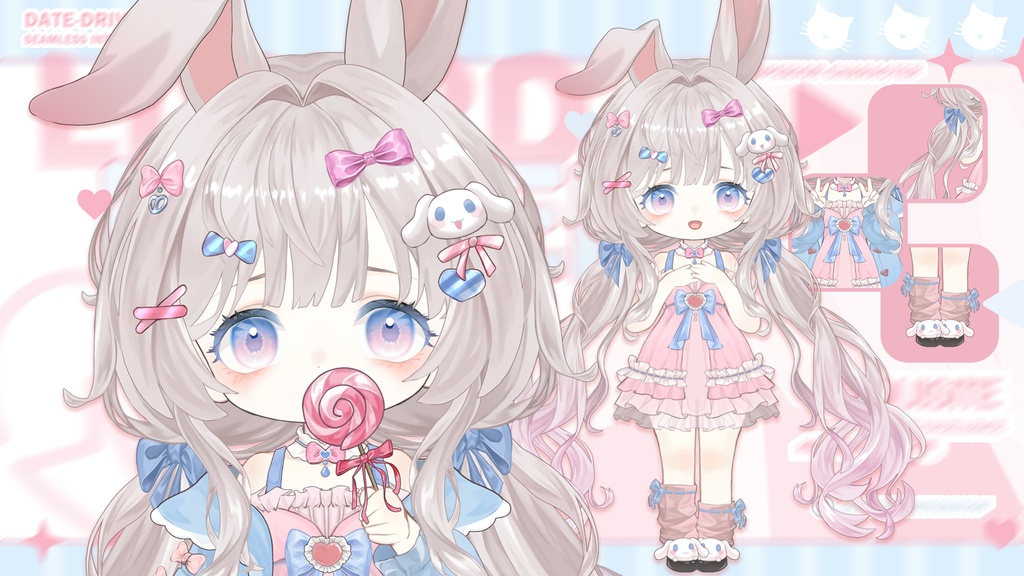 live 2 dモデル：candy Rabbit