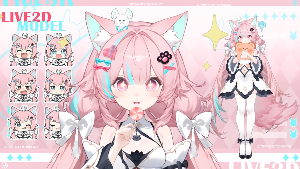 Live2d Mass Merchandise Model: Apple1