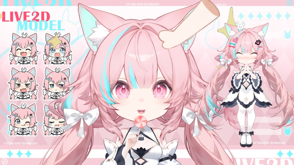 Live2d Mass Merchandise Model: Apple1