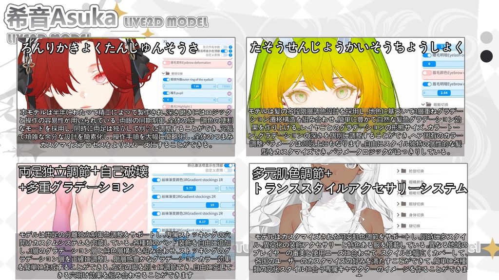 希音Asuka:メガクラス超可動カスタム量販Live 2 Dモデル