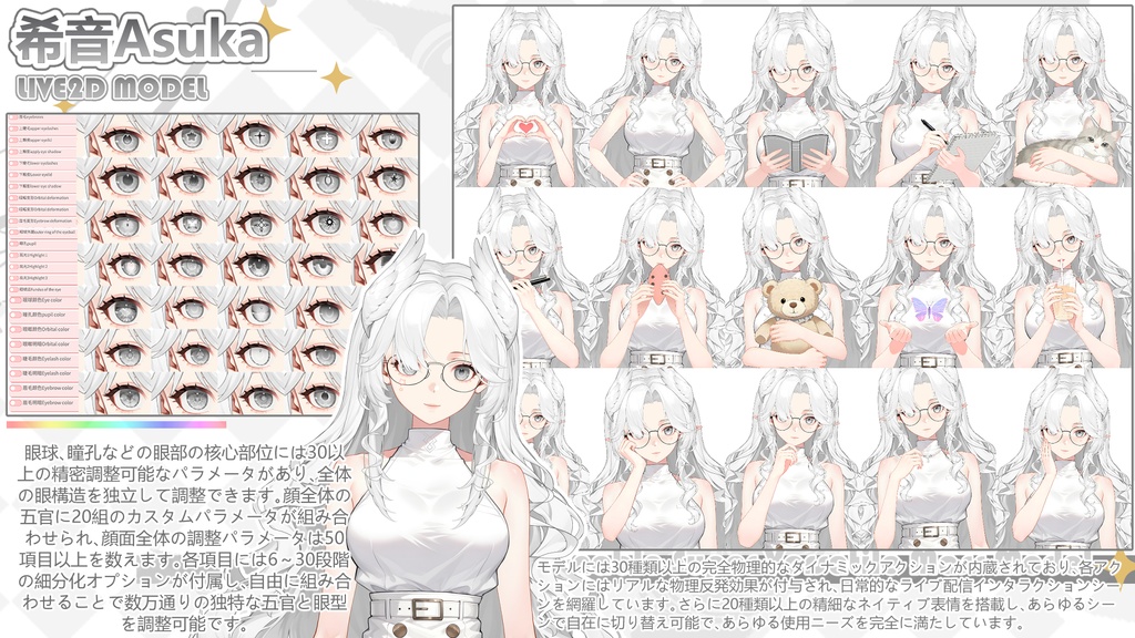 希音Asuka:メガクラス超可動カスタム量販Live 2 Dモデル