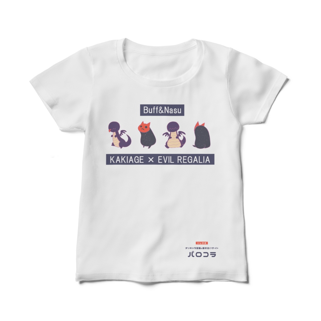 【パロコラ公式】白Ｔシャツ（レディース）【蒼月夜兎様 ver.】