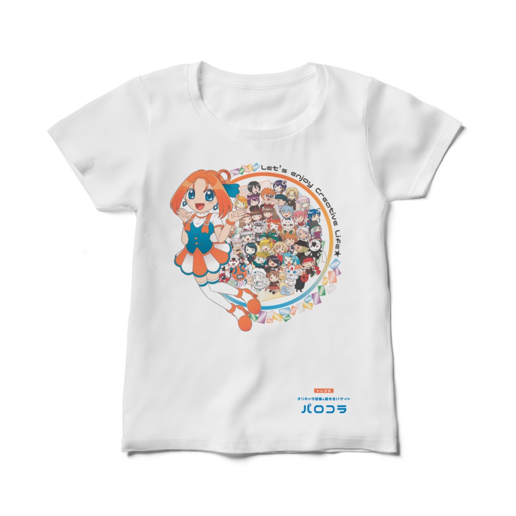 【パロコラ公式】白Tシャツ(レディース)【詩月様 ver.】