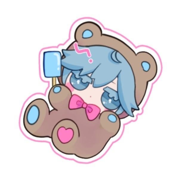 キラキラくまちゃんステッカー