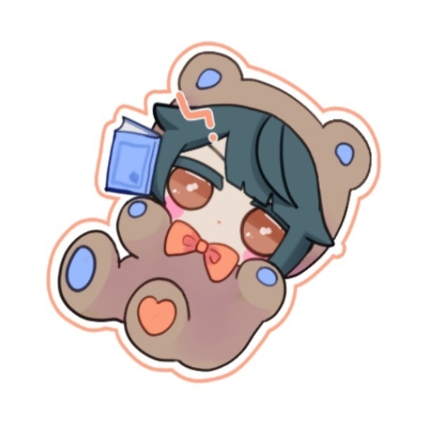 キラキラくまちゃんステッカー