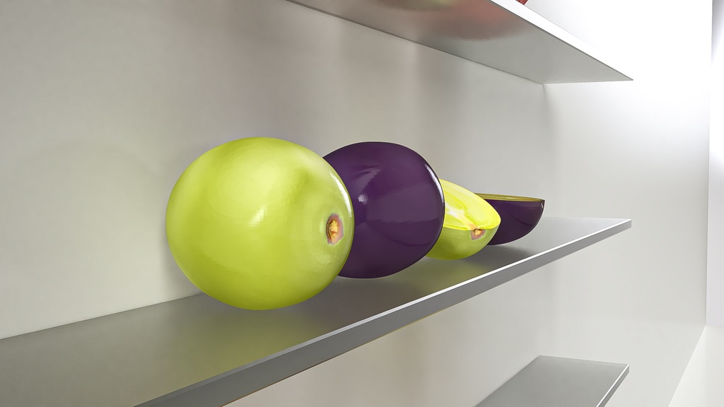 3D ハイポリ個別フルーツ5種類セット