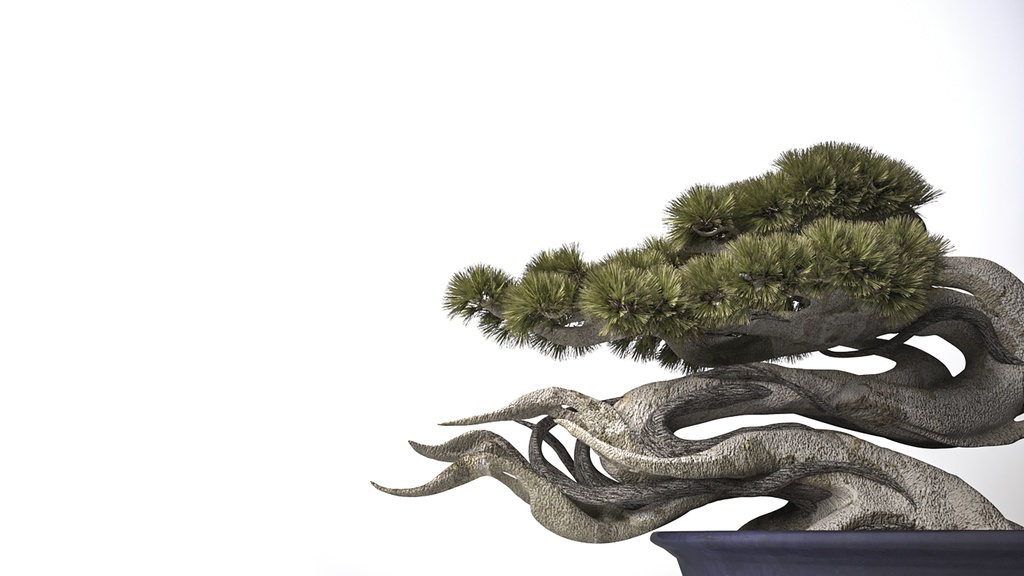 吹き流し盆栽 3Dモデル