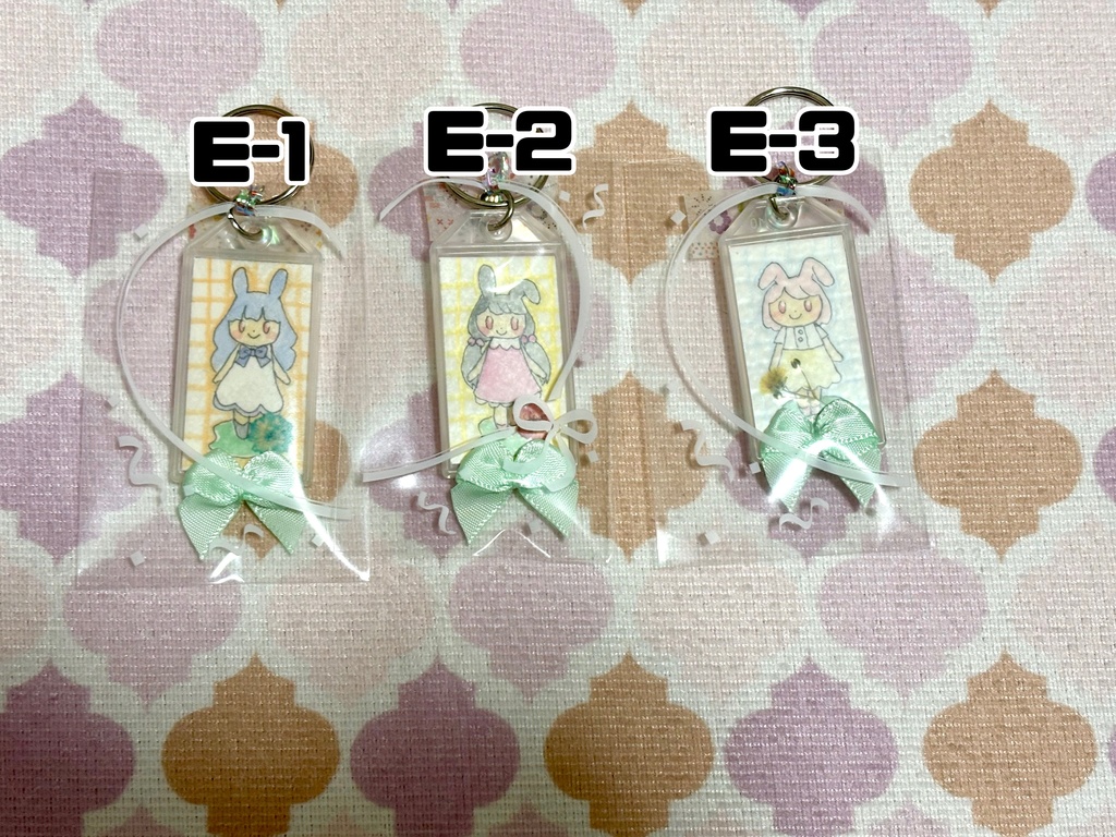 【原画キーホルダー】森の女の子(ウサギ)