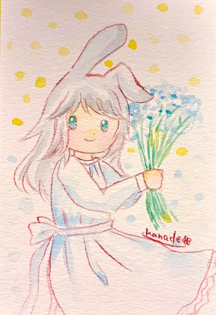 【ドローイング】うさぎの女の子