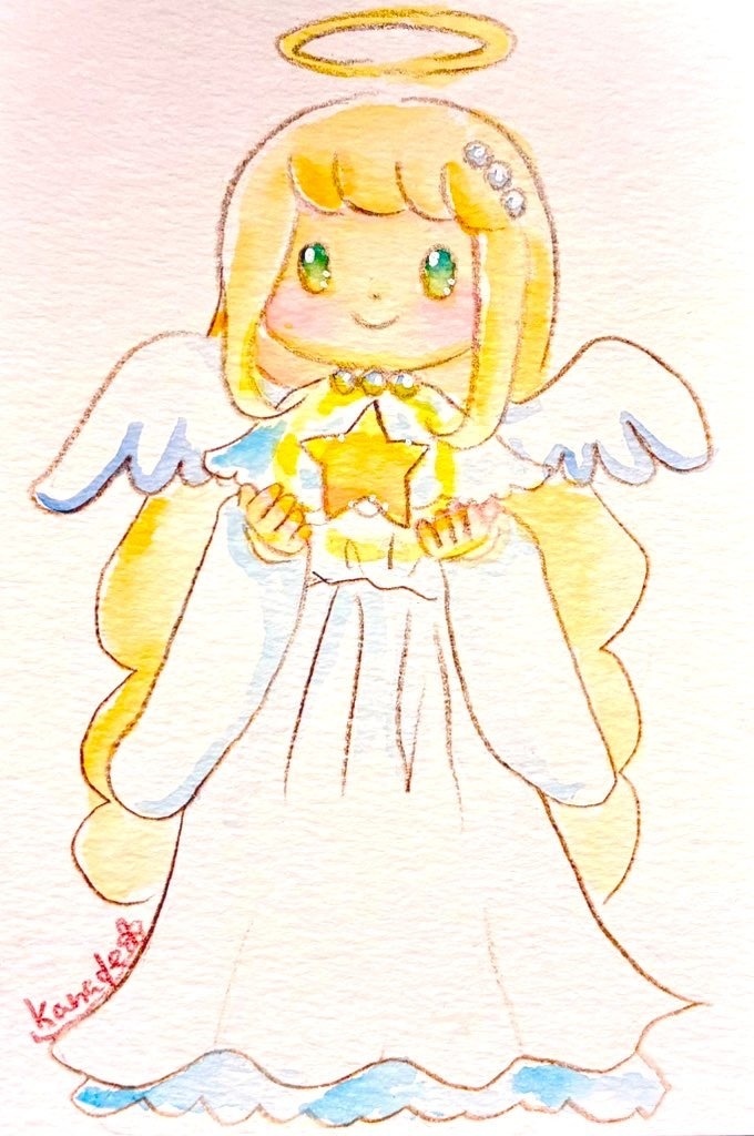 【ドローイング】天使と星