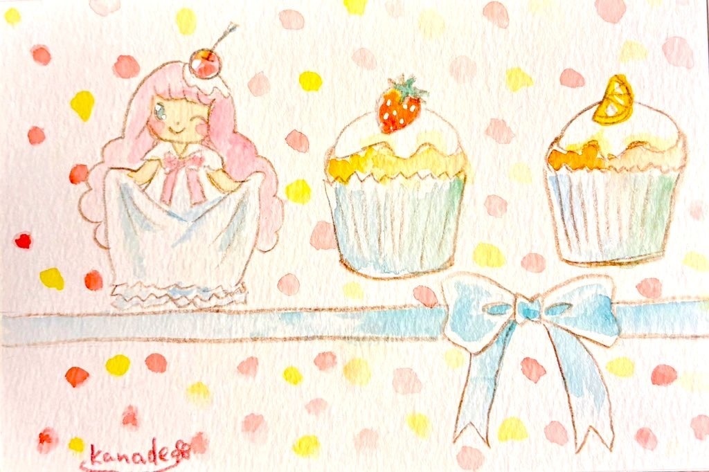 【ドローイング】カップケーキ