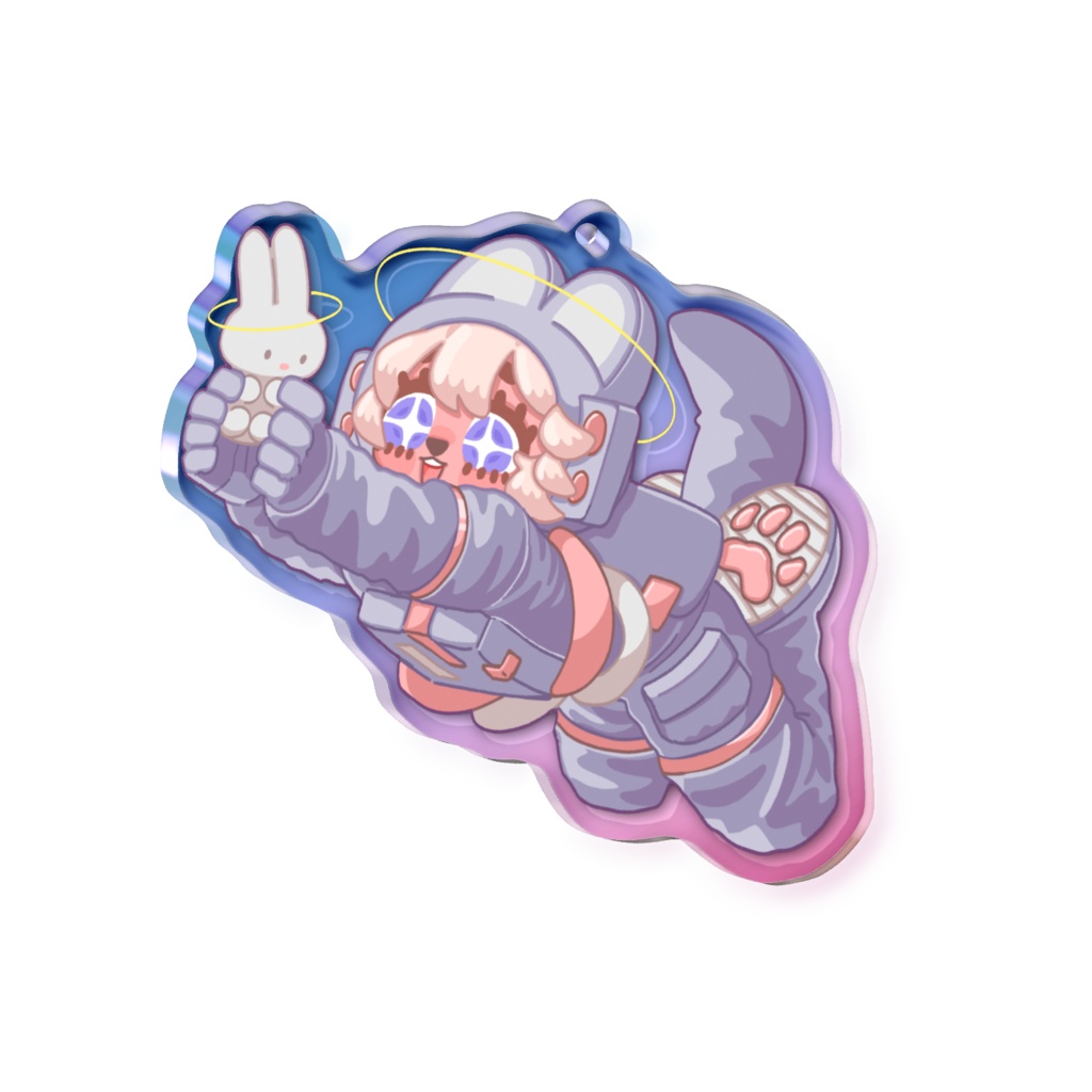 【いぬシリーズ】ライカ - オーロラアクリルキーホルダー