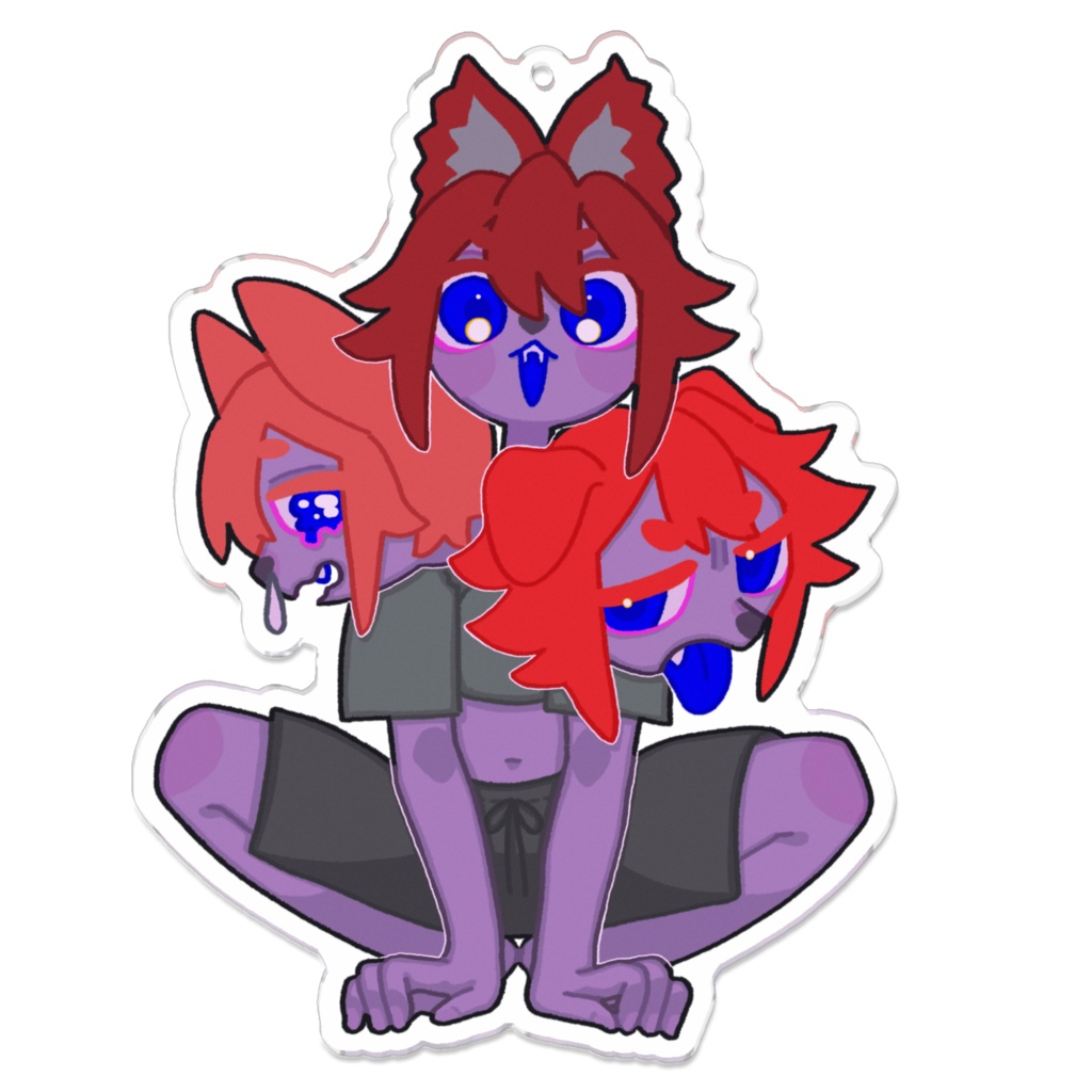 【いぬシリーズ】ケルベロス - アクリルキーホルダー