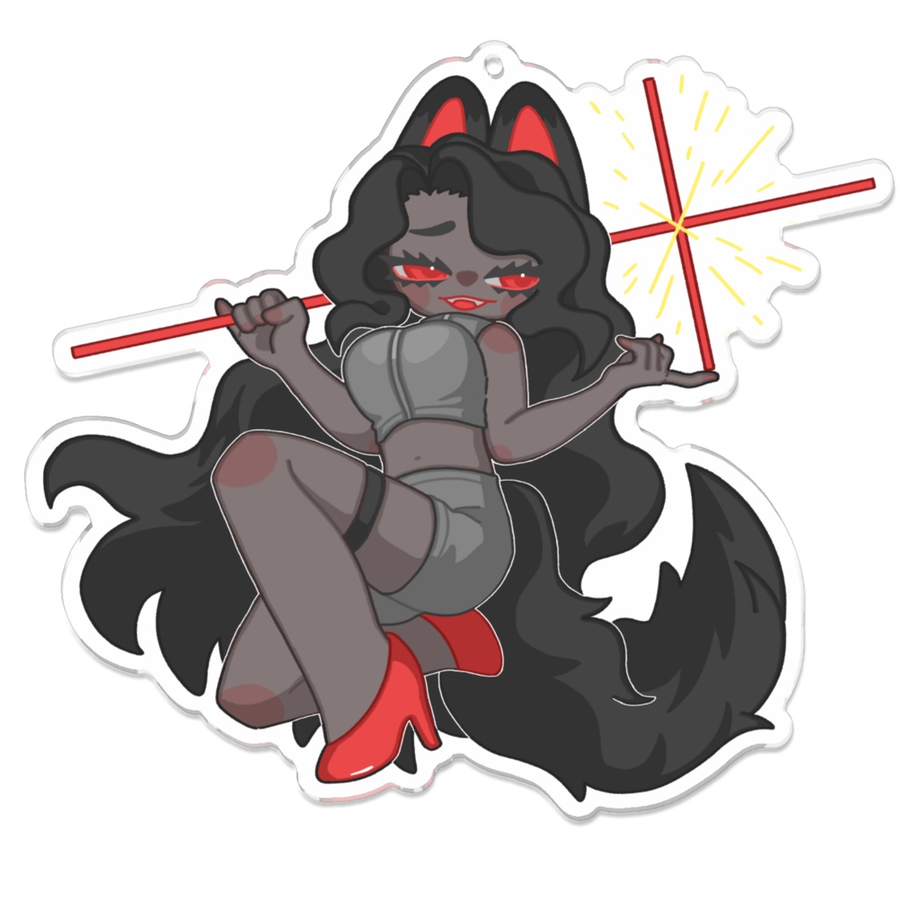 【いぬシリーズ】黒犬 - アクリルキーホルダー