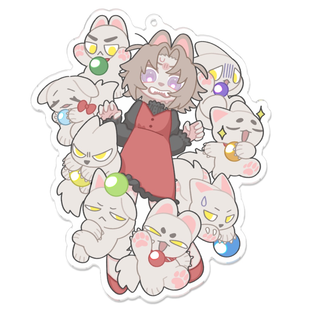 【いぬシリーズ】南総里見八犬伝 - アクリルキーホルダー