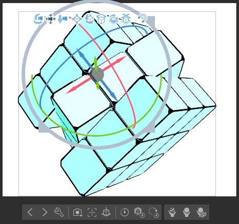 【3D素材】ルービックキューブ(水色)