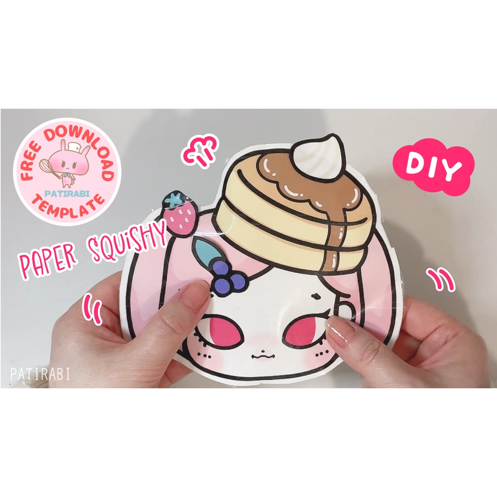 ペーパースクイーズ「パンケーキの女の子」Paper Squeeze Toys