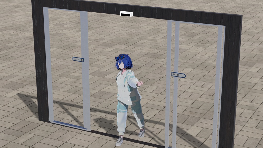 【VRChat向け】自動ドア/Automatic Door【簡単設定・動作も自由・拡大縮小自由自在】