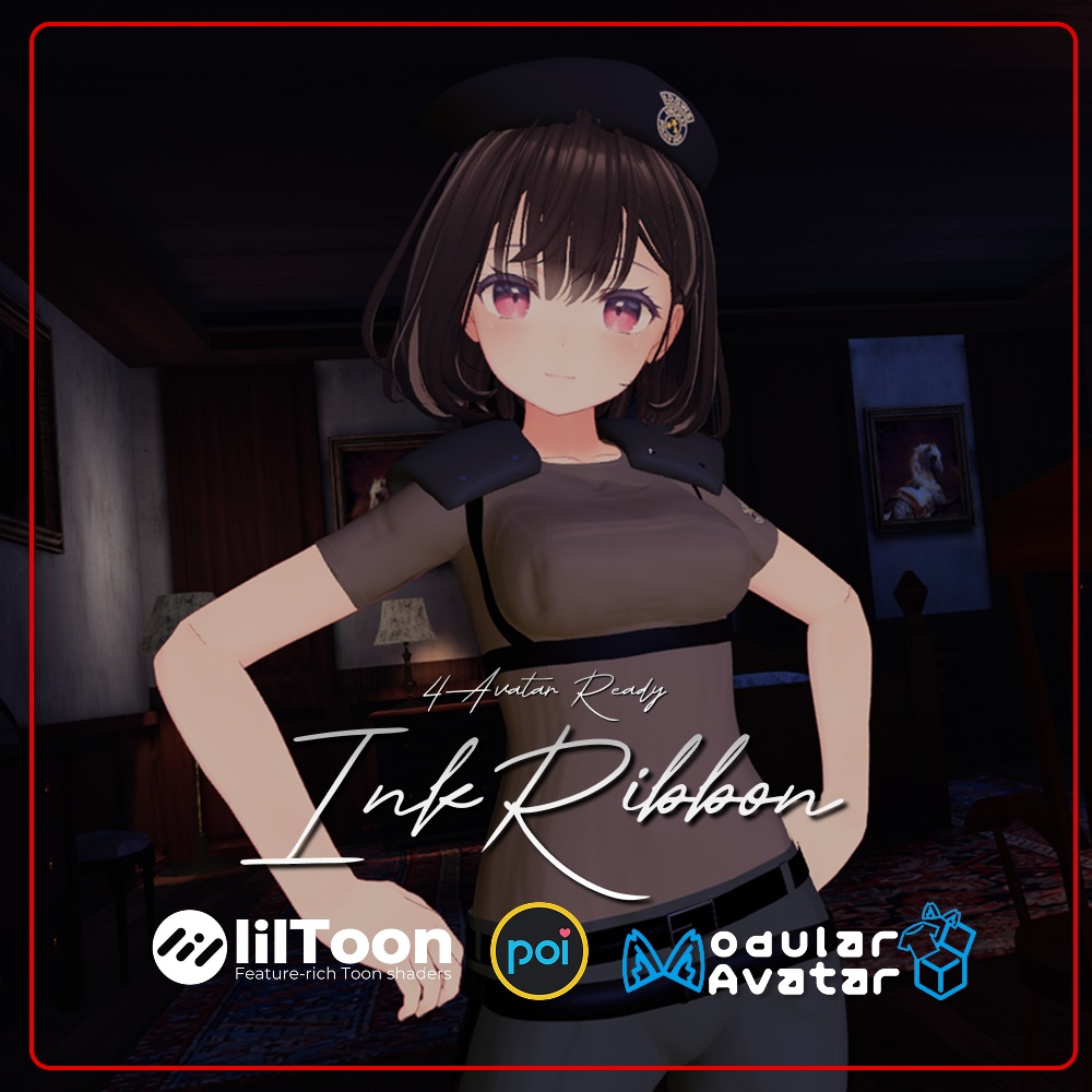 【4 Avatars】InkRibbon - 警察系特殊部隊  I.D.G.W.S - ナイフギミック＆回復スプレーギミック付