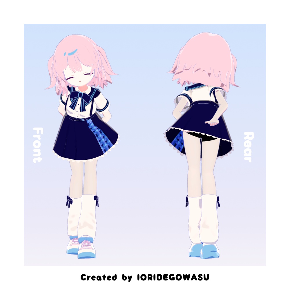 【VRChat】7月31日まで500円!やみちゃん YamiChan / オリジナル3Dモデル 【MMD】【Android/Quest対応】