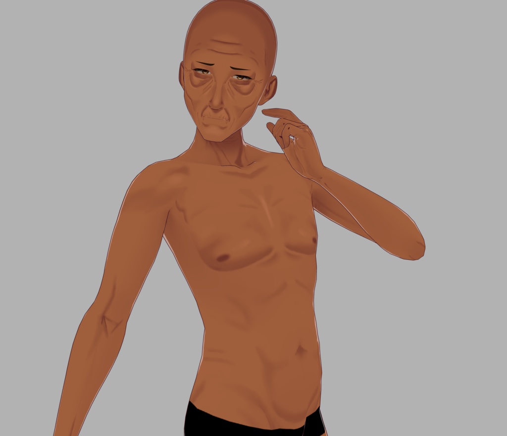 【Free / 無料】Ojisan Skin Textures 2 / おじさんの肌テクスチャ 2【VRoid】