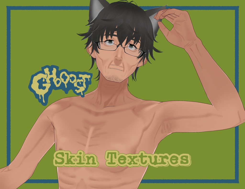 【Free / 無料】Ojisan Skin Textures 2 / おじさんの肌テクスチャ 2【VRoid】