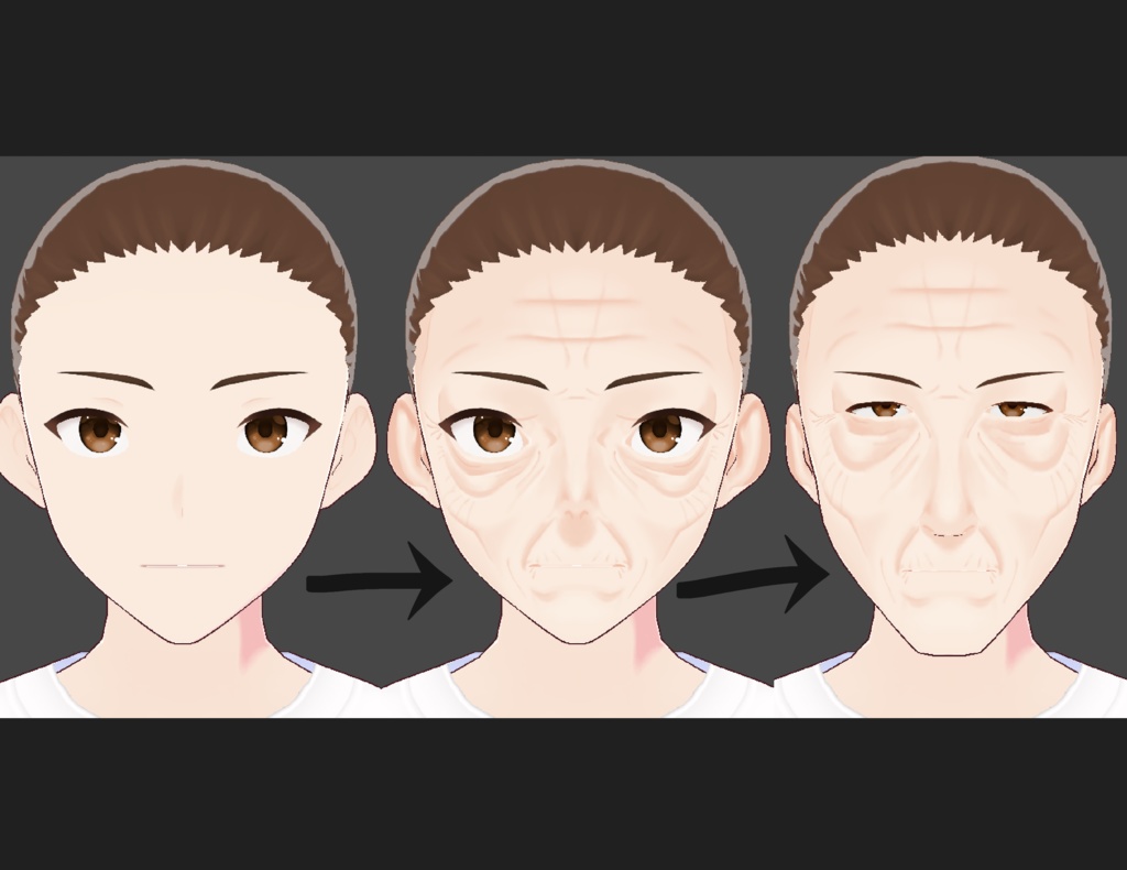 【Free / 無料】Ojisan Skin Textures 2 / おじさんの肌テクスチャ 2【VRoid】